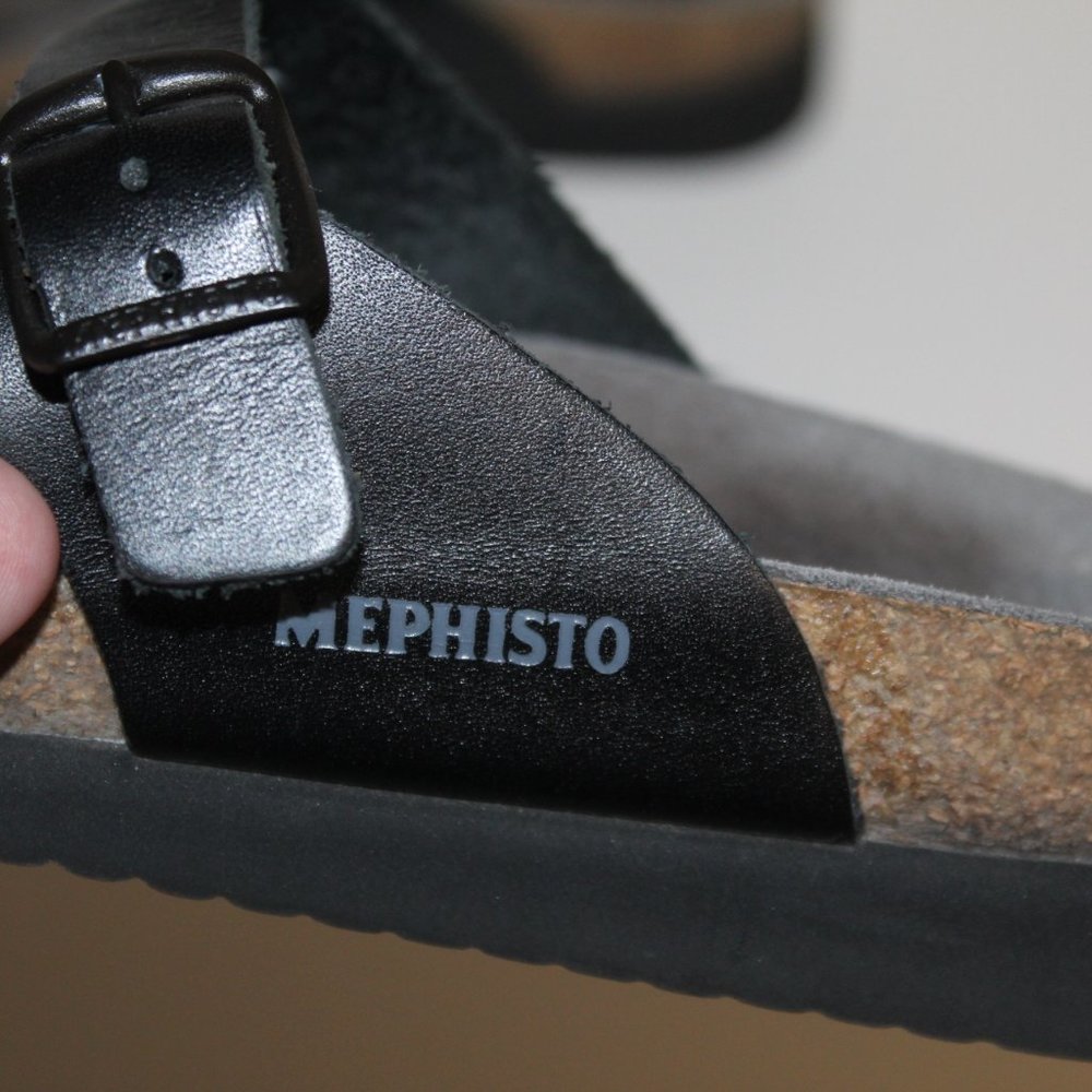 Mephisto Sandals Women 36 = US 6 Leather Black_3